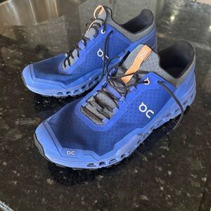 On Running Men's Black and Blue Athletic Shoes